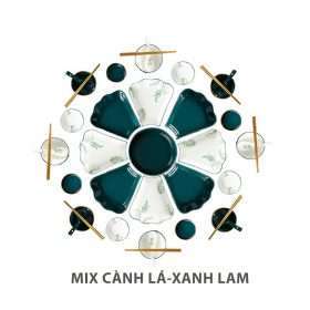 Mix Cành Lá - Xanh Lam