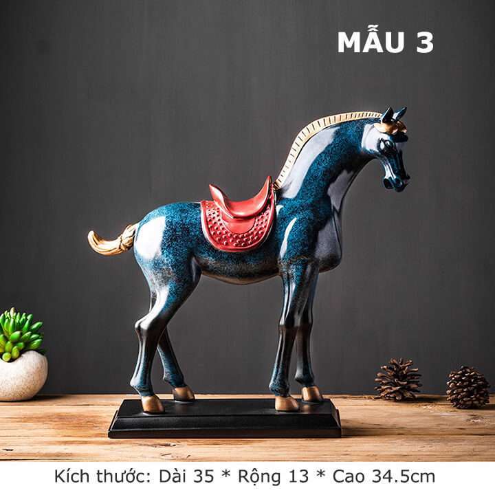 Tượng Ngựa Phong Thủy Trang Trí Phòng Khách TD19