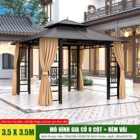 Gian đơn 3.5 x 3.5m +màn che