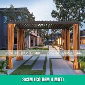 3x3m (bao gồm rèm treo và đèn)