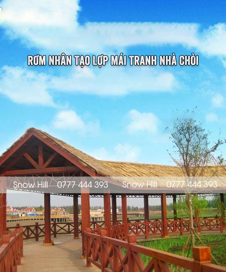 Rơm Nhân Tạo Lợp Mái Tranh Nhà Chòi