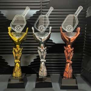 Cúp Pickleball Pha Lê Vàng Bạc Đồng SPW02