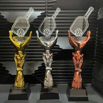 Cúp Pickleball Pha Lê Vàng Bạc Đồng SPW02