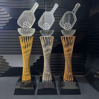 Cúp Pickleball Pha Lê Vàng Bạc Đồng SPW04